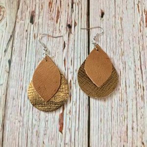 Genuine and Faux Leather Earrings